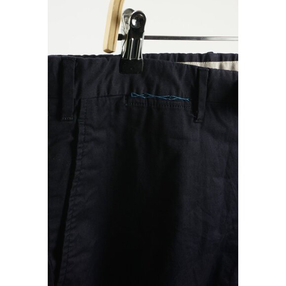 Valentini Mens US 42 x 31 Navy Blue Twill Stretch Cotton Flat Front Trouser Pant - Picture 5 of 11